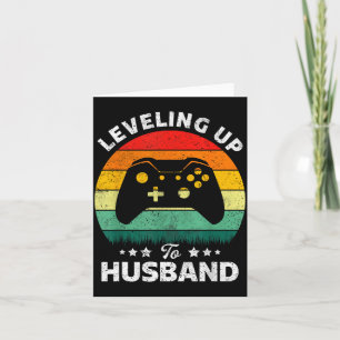 Leveling Up Husband Gift Engagement Illustration Card