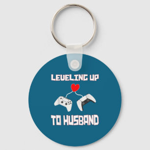 Leveling Up Husband Groom Gamer Key Ring