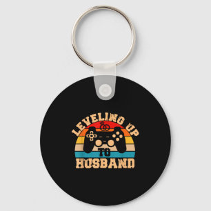 Leveling Up Husband Newlywed Groom Key Ring