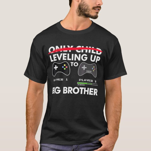 Leveling Up To Big Brother 2020 Video Game Player T-Shirt (Front)