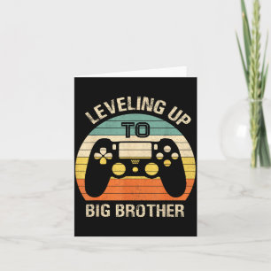 Leveling Up To Big Brother 2025 Funny Gamer Vintag Card