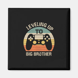 Leveling Up To Big Brother 2025 Funny Gamer Vintag Magnet