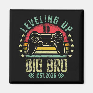 Leveling Up To Big Brother 2026 Funny New Gamer Bo Magnet