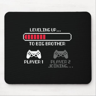 Leveling Up To Big Brother For Boys Men Vintage Ga Mouse Mat