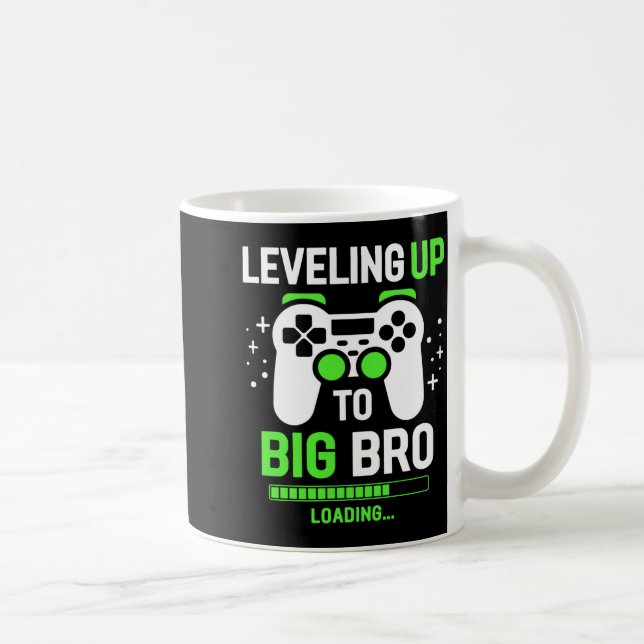 Leveling Up To Big Brother Gaming Boy  Coffee Mug (Right)