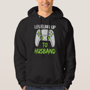 Leveling Up To Husband Bachelor Party Men Video G Hoodie