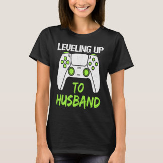 Leveling Up To Husband  Bachelor Party Men Video G T-Shirt