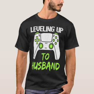 Leveling Up To Husband  Bachelor Party Men Video G T-Shirt