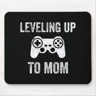 Leveling Up To Mom Shirt For Expecting Mother Mouse Mat