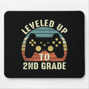 Levelled Up To 2nd Grade Back To School Gamer Boys Mouse Mat