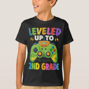 Levelled Up To 2nd Grade Gamer Back To School Boys T-Shirt