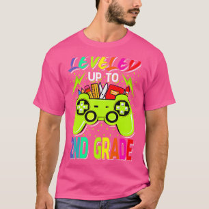 Levelled Up To 2nd Grade Gamer Back To School Firs T-Shirt