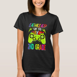 Levelled Up To 2nd Grade Gamer Back To School Firs T-Shirt