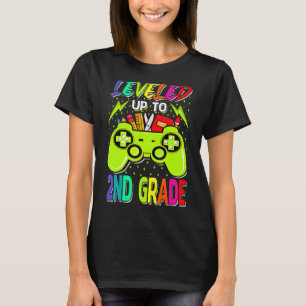 Levelled Up To 2nd Grade Gamer Back To School Firs T-Shirt