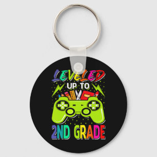 Levelled Up To 2nd Grade Gamer Byck To School Firs Key Ring