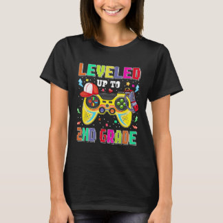 Levelled Up To 2nd Grade Gamer First Day Boys Back T-Shirt