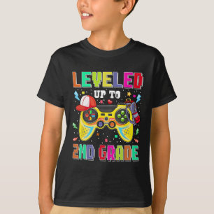 Levelled Up To 2nd Grade Gamer First Day Boys Ck T T-Shirt