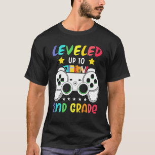 Levelled Up To 2nd Grade Second Grader School Grad T-Shirt
