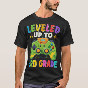 Levelled Up To 3rd Grade Gamer Back To School Boys T-Shirt