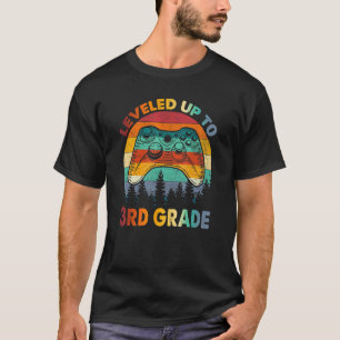 Levelled Up To 3rd Grade Gamer Back To School Firs T-Shirt