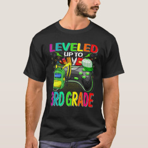 Levelled Up To 3Rd Grade Gamer Back To School T-Shirt
