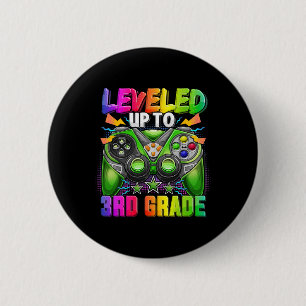 Levelled Up To 3rd Grade Gamer Ck To School First 6 Cm Round Badge