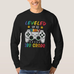 Levelled Up To 3rd Grade Video Game School Gift T-Shirt