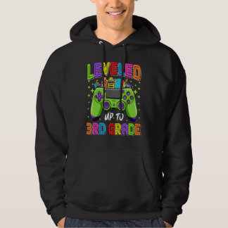 Levelled Up To 3rd Grade Video Gamer Back To Schoo Hoodie