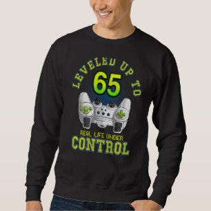 Levelled Up To 65 Gamer 65th Birthday Men Women Bo Sweatshirt