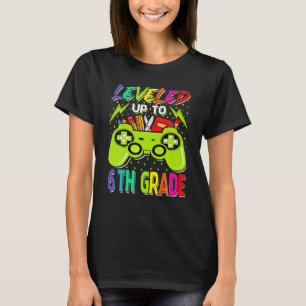 Levelled Up To 6th Grade Gamer Back To School Firs T-Shirt
