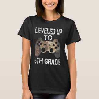 Levelled Up To 6th Grade Gamer Back To School Firs T-Shirt