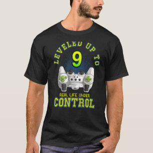 Levelled Up To 9 Gamer 9th Birthday Men Women Boys T-Shirt