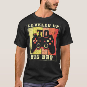 Levelled up to Big Bro 2022 Brother Baby Announcem T-Shirt