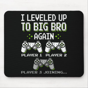 Levelled Up To Big Bro Again Brother Gamer Funny V Mouse Mat