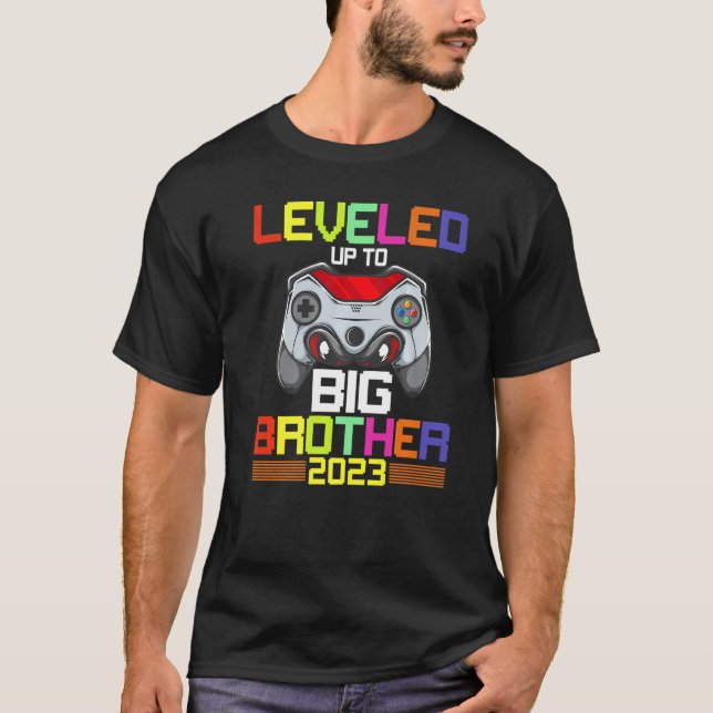 Levelled Up To Big Brother 2023 Gamer Big Bro Boys T-Shirt (Front)