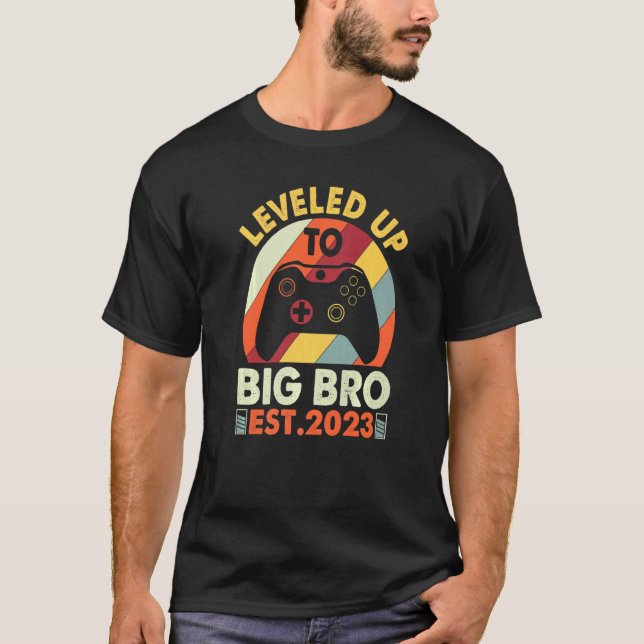 Levelled Up To Big Brother 2023  Pregnancy Announc T-Shirt (Front)