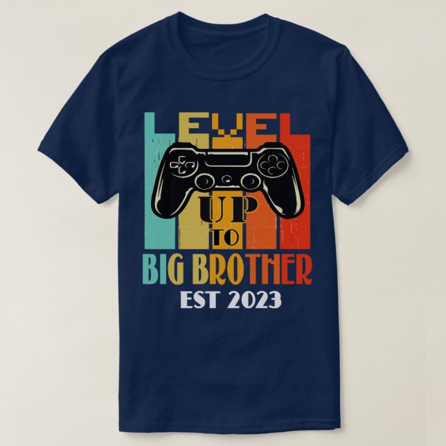 Levelled up to big brother Est 2023 T-Shirt (Design Front)