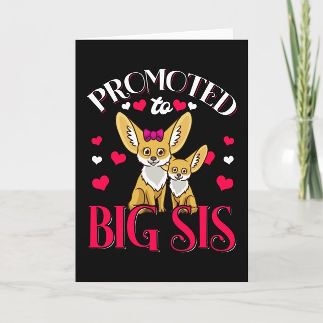 Levelled up to big sis - Promoted to Big Sister Card (Front)