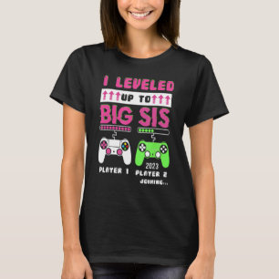 Levelled Up To Big Sister 2023 Cute Im Going To Be T-Shirt