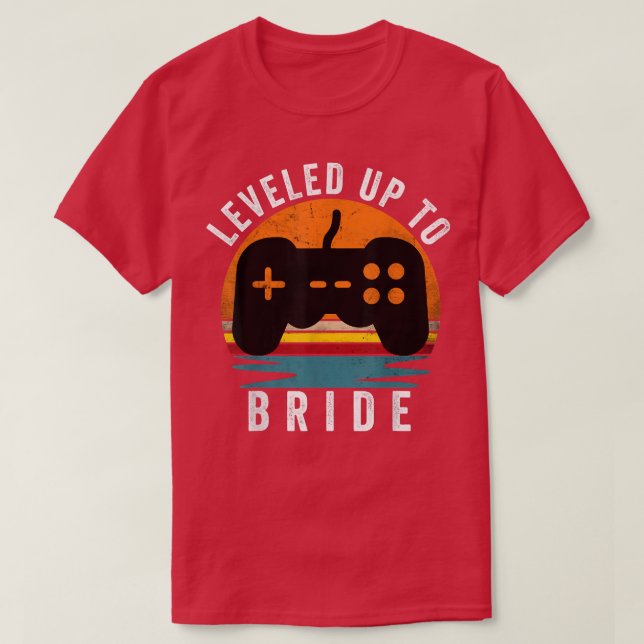 Levelled Up to Bride, Funny Gaming Gamer Mens T-Sh T-Shirt (Design Front)