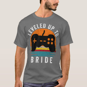 Levelled Up to Bride, Funny Gaming Gamer Mens T-Shirt