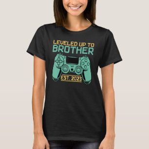 Levelled Up To Brother 2023 New Bro Gamer Promoted T-Shirt
