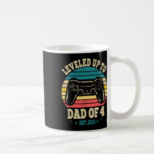 Levelled Up To Dad Of 4 Promoted To Daddy Gamer Fa Coffee Mug