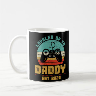 Levelled Up To Daddy 2020 Dad To Be Baby Announcem Coffee Mug