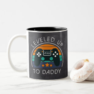 Levelled Up To Daddy First Father's Day Gamer  Two-Tone Coffee Mug