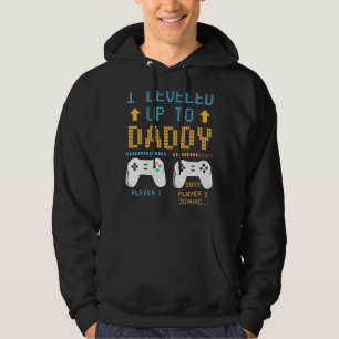 Levelled Up To Daddy Gamer Family Baby Reveal 2022 Hoodie