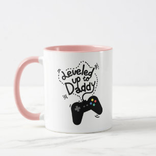 Levelled Up To Daddy Gamer Video Funny New Dad Mug