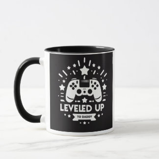 Levelled Up To Daddy Mug | First Fathers Day Gift,