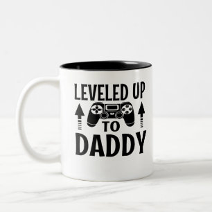 Levelled up to dADDY Two-Tone Coffee Mug
