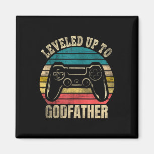 Levelled Up To Godfather Video Gamer Gaming 1 Magnet
